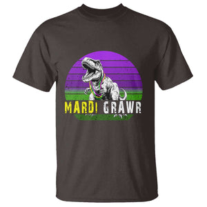 Mardi Grawr Dinosaur T Shirt Toddler Kids Boys Gift TS10 Dark Chocolate Print Your Wear