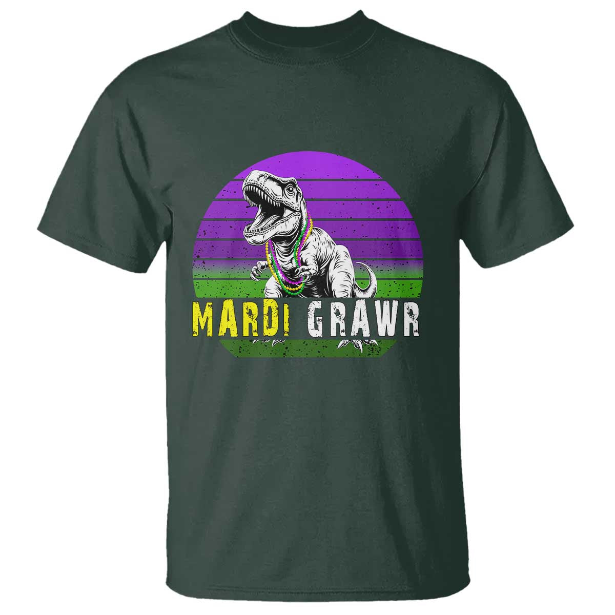 Mardi Grawr Dinosaur T Shirt Toddler Kids Boys Gift TS10 Dark Forest Green Print Your Wear