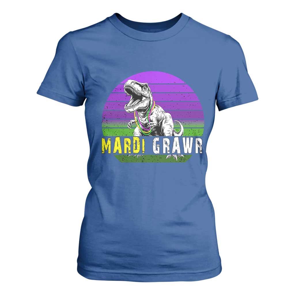 Mardi Grawr Dinosaur T Shirt For Women Toddler Kids Boys Gift TS10 Royal Blue Print Your Wear