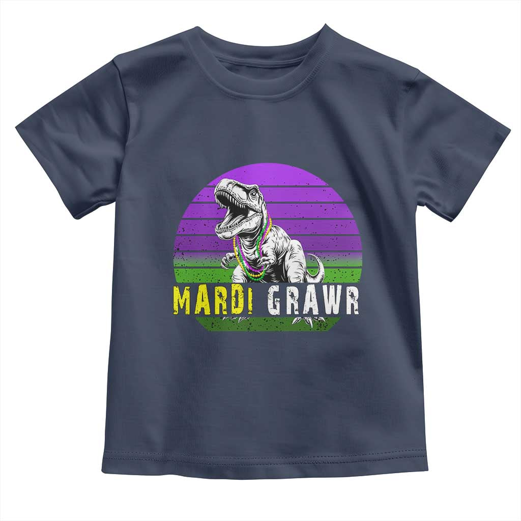 Mardi Grawr Dinosaur Toddler T Shirt Toddler Kids Boys Gift TS10 Navy Print Your Wear
