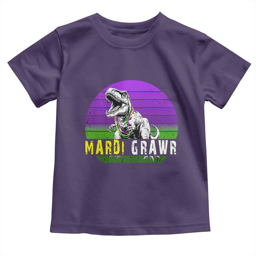 Mardi Grawr Dinosaur Toddler T Shirt Toddler Kids Boys Gift TS10 Purple Print Your Wear