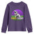 Mardi Grawr Dinosaur Youth Sweatshirt Toddler Kids Boys Gift TS10 Purple Print Your Wear