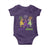 Mardi Gras Dinosaur Baby Onesie Dino Mardi Grawr Firework TS10 Purple Print Your Wear