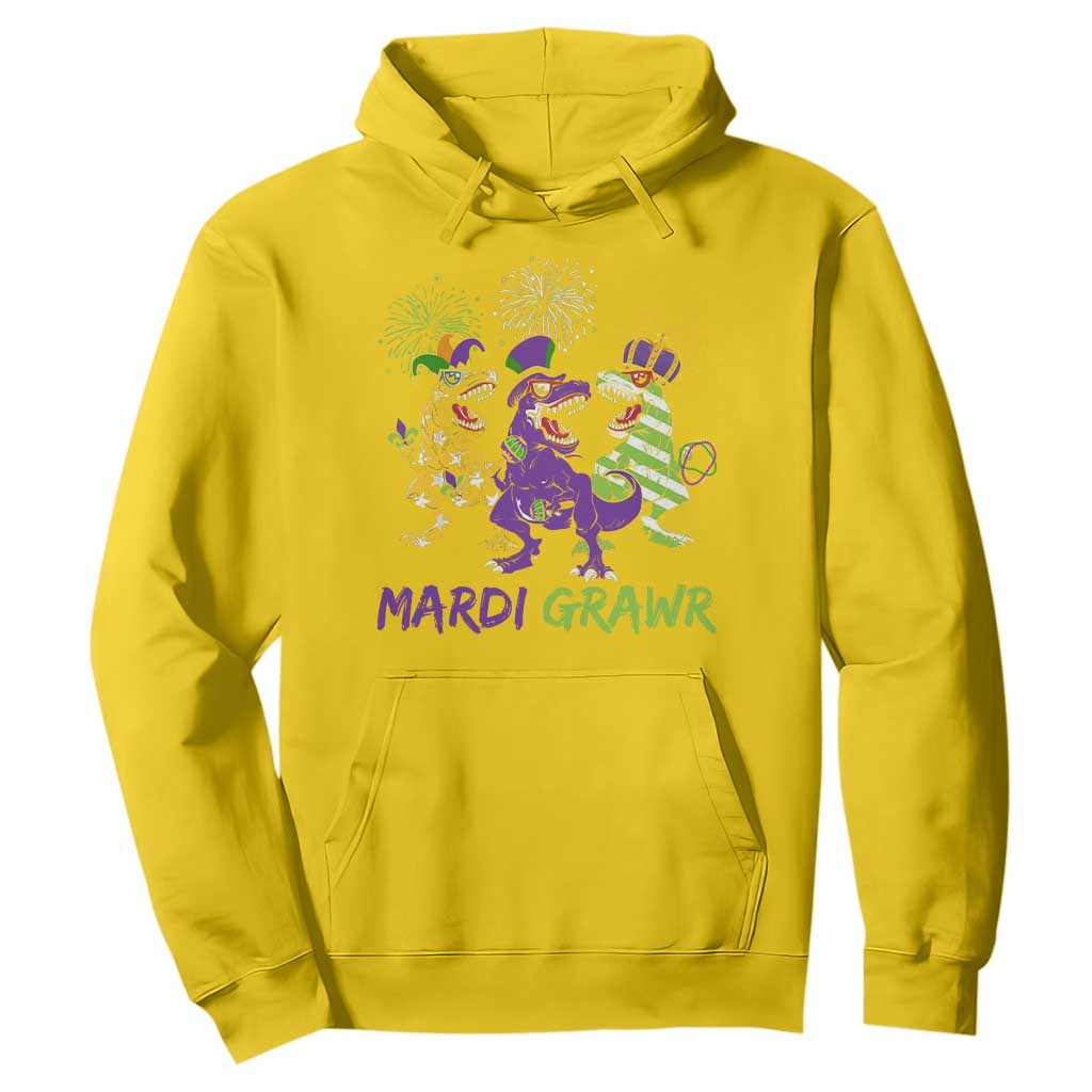 Mardi Gras Dinosaur Hoodie Dino Mardi Grawr Firework TS10 Daisy Print Your Wear