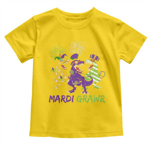 Mardi Gras Dinosaur Toddler T Shirt Dino Mardi Grawr Firework TS10 Daisy Print Your Wear