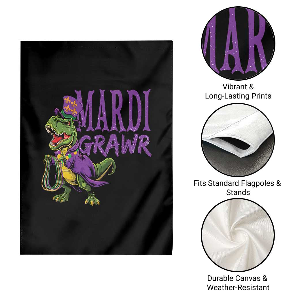 Dinosaur Mardi Gras Garden Flag Funny Meme New Orleans Party Custume Beads TS10 Print Your Wear