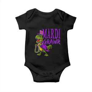 Dinosaur Mardi Gras Baby Onesie Funny Meme New Orleans Party Custume Beads TS10 Black Print Your Wear