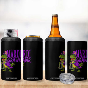Dinosaur Mardi Gras 4 in 1 Can Cooler Tumbler Funny Meme New Orleans Party Custume Beads TS10 Print Your Wear