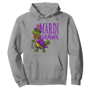 Dinosaur Mardi Gras Hoodie Funny Meme New Orleans Party Custume Beads TS10 Sport Gray Print Your Wear