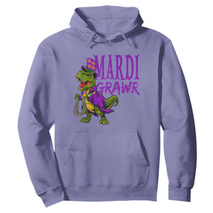 Dinosaur Mardi Gras Hoodie Funny Meme New Orleans Party Custume Beads TS10 Violet Print Your Wear