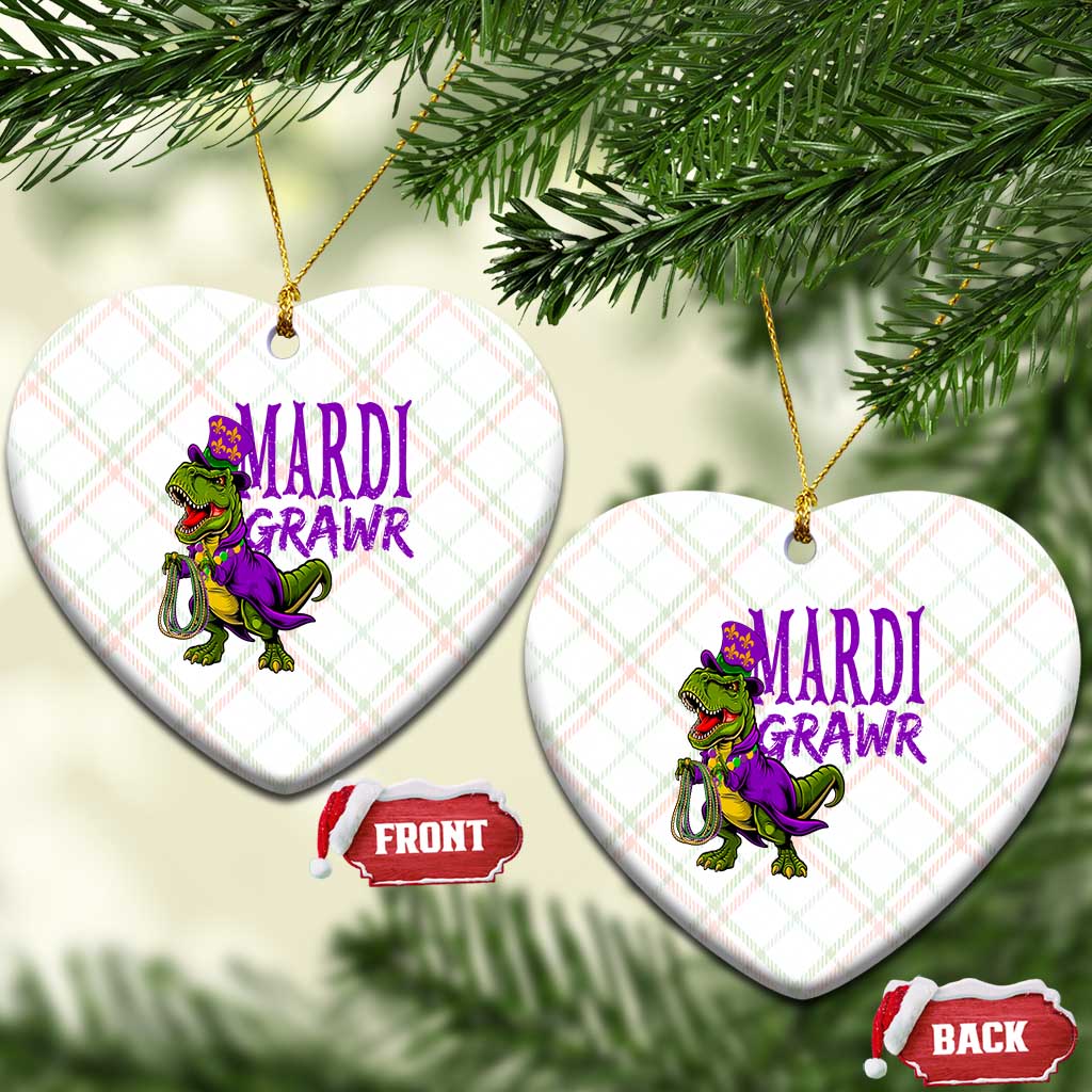 Dinosaur Mardi Gras Ceramic Ornament Funny Meme New Orleans Party Custume Beads TS10 Print Your Wear
