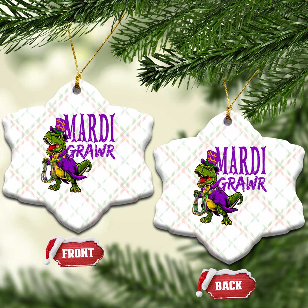 Dinosaur Mardi Gras Ceramic Ornament Funny Meme New Orleans Party Custume Beads TS10 Print Your Wear