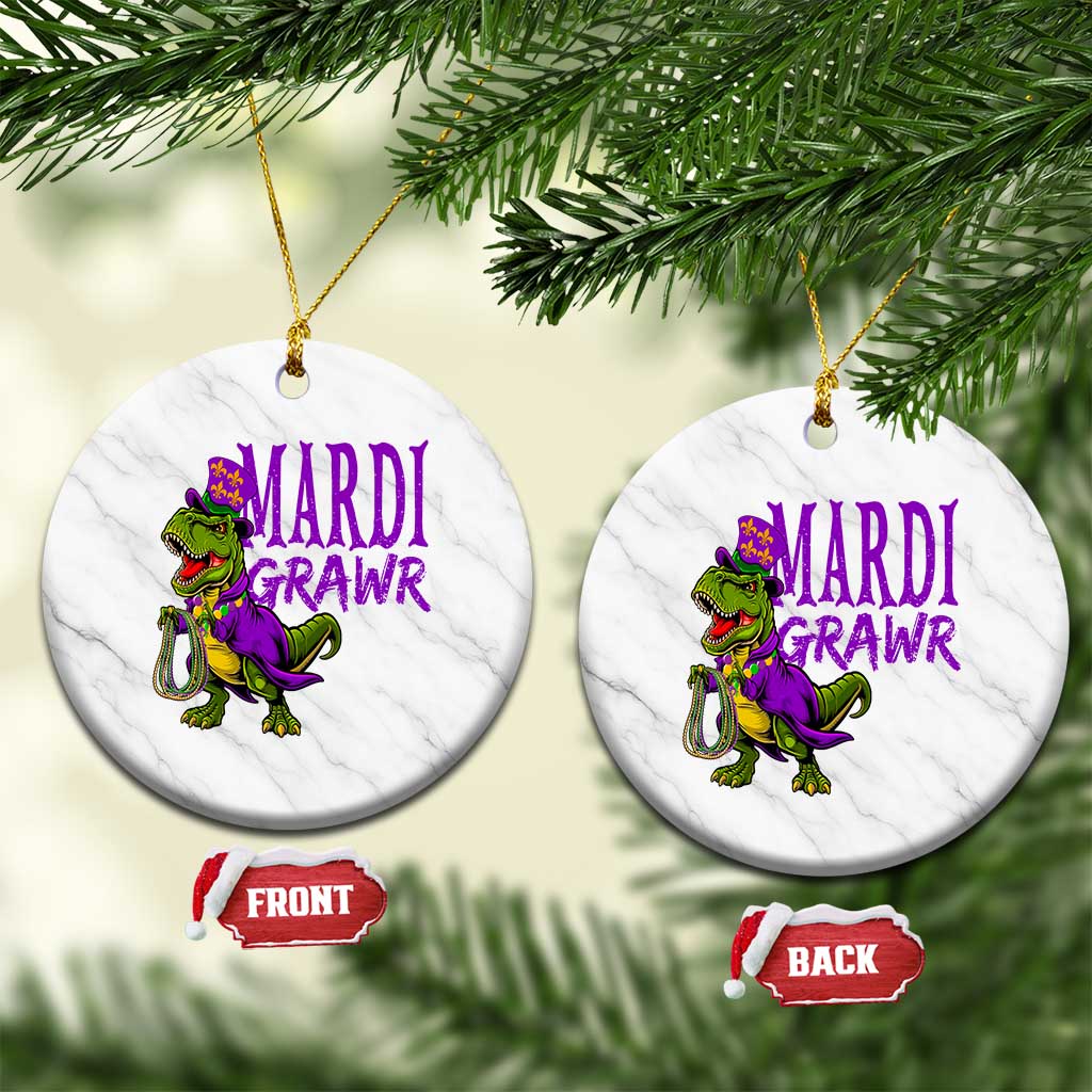 Dinosaur Mardi Gras Ceramic Ornament Funny Meme New Orleans Party Custume Beads TS10 1pc White Marble Print Your Wear