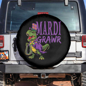 Dinosaur Mardi Gras Spare Tire Cover Funny Meme New Orleans Party Custume Beads TS10 No hole Black Print Your Wear