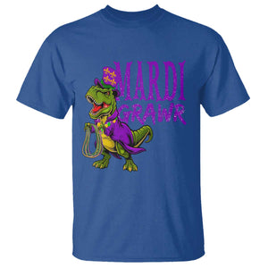 Dinosaur Mardi Gras T Shirt Funny Meme New Orleans Party Custume Beads TS10 Royal Blue Print Your Wear