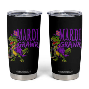Dinosaur Mardi Gras Tumbler Cup Funny Meme New Orleans Party Custume Beads TS10 Black Print Your Wear