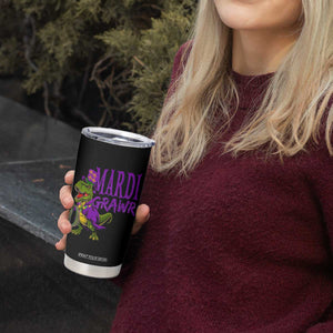 Dinosaur Mardi Gras Tumbler Cup Funny Meme New Orleans Party Custume Beads TS10 Print Your Wear