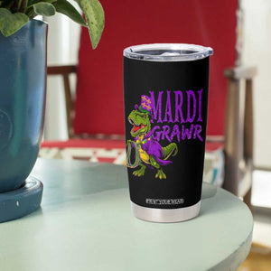 Dinosaur Mardi Gras Tumbler Cup Funny Meme New Orleans Party Custume Beads TS10 Print Your Wear