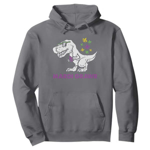Mardi Gras Grawr Dinosaur Hoodie Fat Tuesday Kids TS10 Charcoal Print Your Wear