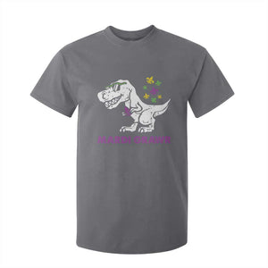 Mardi Gras Grawr Dinosaur T Shirt For Kid Fat Tuesday Kids TS10 Charcoal Print Your Wear