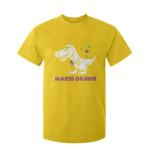 Mardi Gras Grawr Dinosaur T Shirt For Kid Fat Tuesday Kids TS10 Daisy Print Your Wear