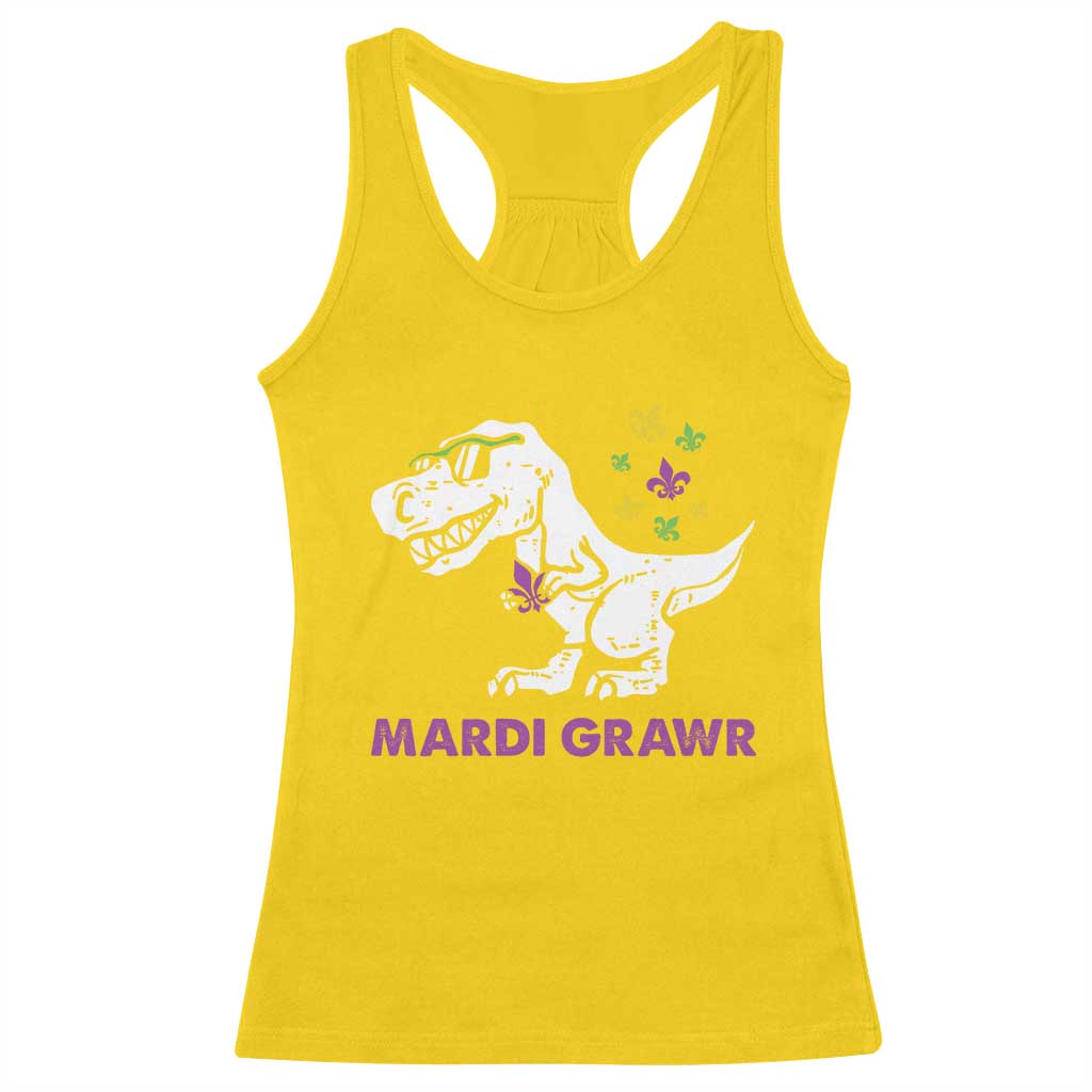 Mardi Gras Grawr Dinosaur Racerback Tank Top Fat Tuesday Kids TS10 Daisy Print Your Wear