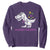 Mardi Gras Grawr Dinosaur Sweatshirt Fat Tuesday Kids TS10 Purple Print Your Wear