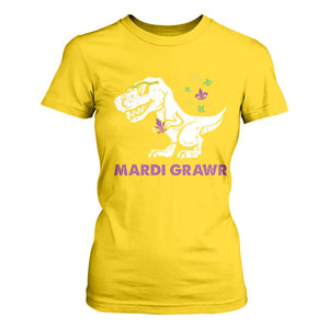 Mardi Gras Grawr Dinosaur T Shirt For Women Fat Tuesday Kids TS10 Daisy Print Your Wear