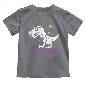 Mardi Gras Grawr Dinosaur Toddler T Shirt Fat Tuesday Kids TS10 Charcoal Print Your Wear