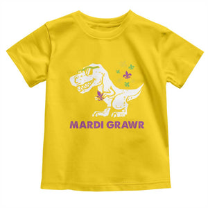 Mardi Gras Grawr Dinosaur Toddler T Shirt Fat Tuesday Kids TS10 Daisy Print Your Wear