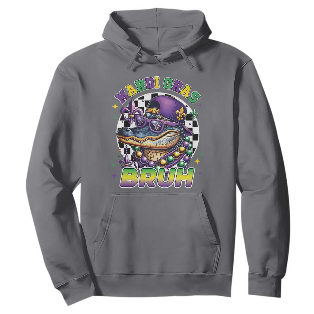 Bruh Mardi Gras Crocodile Hoodie Alligator Costume Teens Boys Kids TS10 Charcoal Print Your Wear