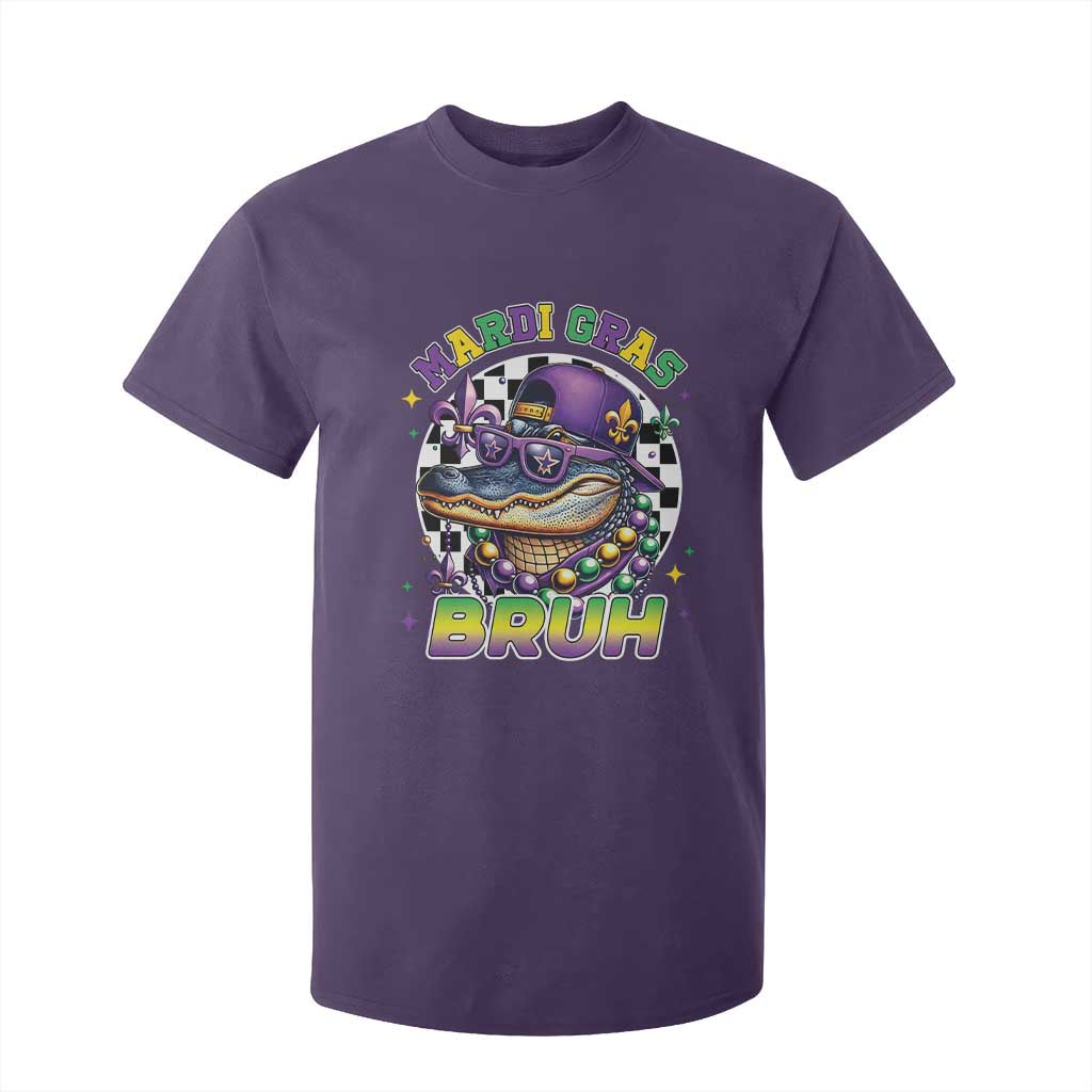 Bruh Mardi Gras Crocodile T Shirt For Kid Alligator Costume Teens Boys Kids TS10 Purple Print Your Wear