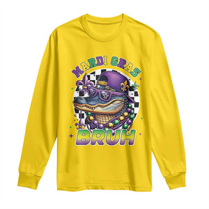 Bruh Mardi Gras Crocodile Long Sleeve Shirt Alligator Costume Teens Boys Kids TS10 Daisy Print Your Wear