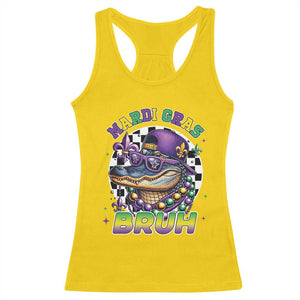 Bruh Mardi Gras Crocodile Racerback Tank Top Alligator Costume Teens Boys Kids TS10 Daisy Print Your Wear