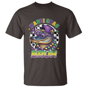 Bruh Mardi Gras Crocodile T Shirt Alligator Costume Teens Boys Kids TS10 Dark Chocolate Print Your Wear