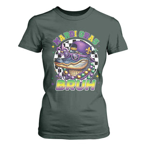 Bruh Mardi Gras Crocodile T Shirt For Women Alligator Costume Teens Boys Kids TS10 Dark Forest Green Print Your Wear