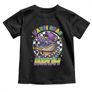 Bruh Mardi Gras Crocodile Toddler T Shirt Alligator Costume Teens Boys Kids TS10 Black Print Your Wear