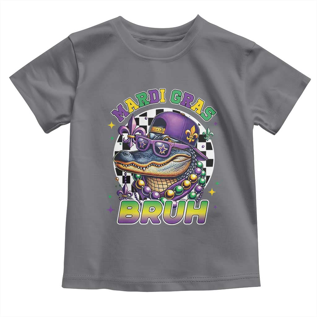 Bruh Mardi Gras Crocodile Toddler T Shirt Alligator Costume Teens Boys Kids TS10 Charcoal Print Your Wear