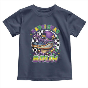Bruh Mardi Gras Crocodile Toddler T Shirt Alligator Costume Teens Boys Kids TS10 Navy Print Your Wear