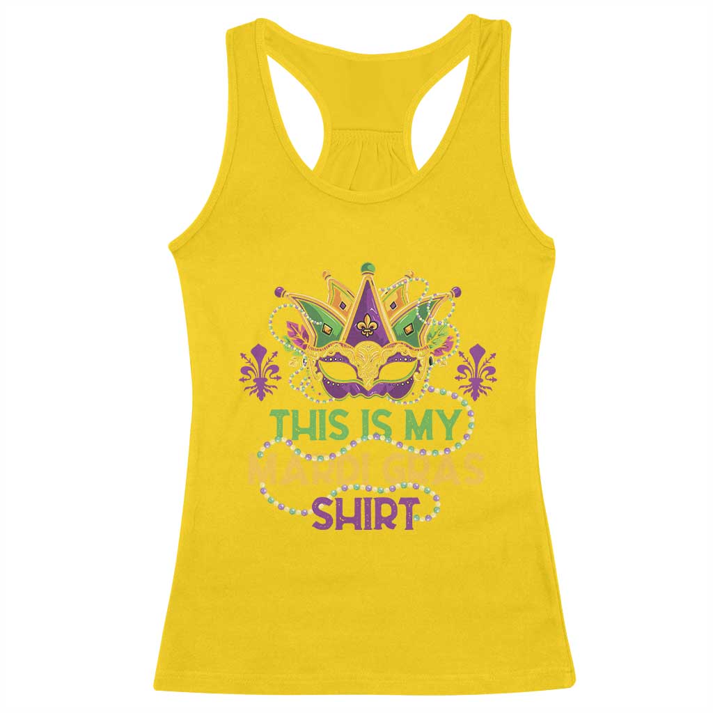 This Is My Mardi Gras Shirt Racerback Tank Top Funny Outfit Party Mask Costume TS10 Daisy Print Your Wear