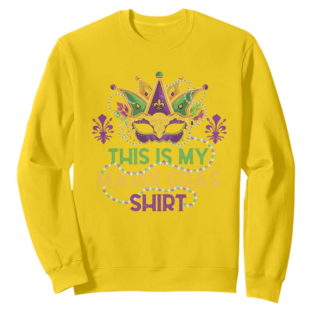 This Is My Mardi Gras Shirt Sweatshirt Funny Outfit Party Mask Costume TS10 Daisy Print Your Wear