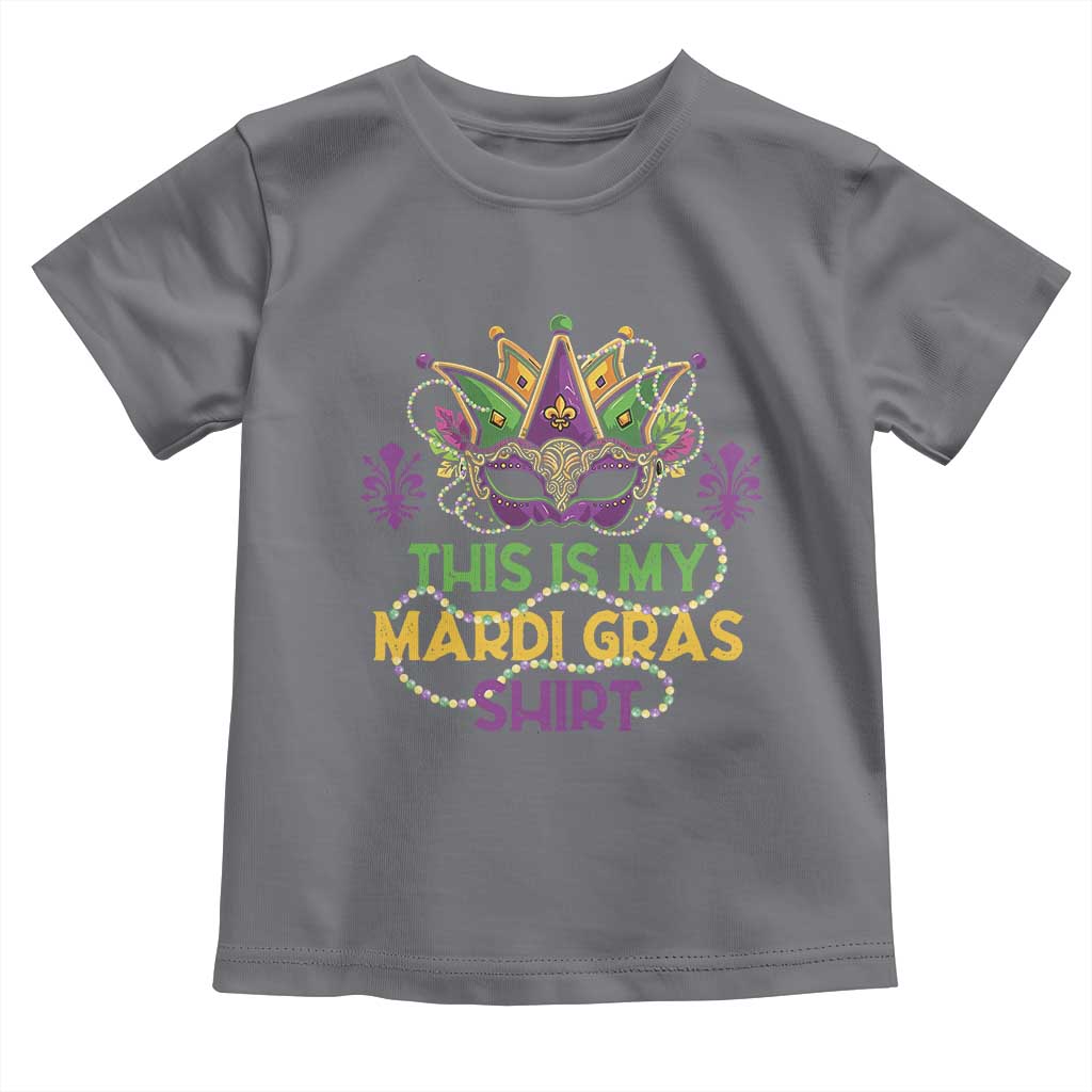 This Is My Mardi Gras Shirt Toddler T Shirt Funny Outfit Party Mask Costume TS10 Charcoal Print Your Wear