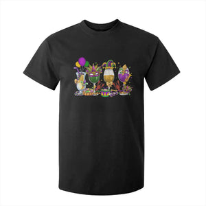 Mardi Gras Drinking Party T Shirt For Kid Fat Tuesday Wine Beads Carnival TS10 Black Print Your Wear
