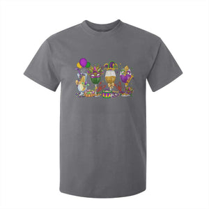 Mardi Gras Drinking Party T Shirt For Kid Fat Tuesday Wine Beads Carnival TS10 Charcoal Print Your Wear