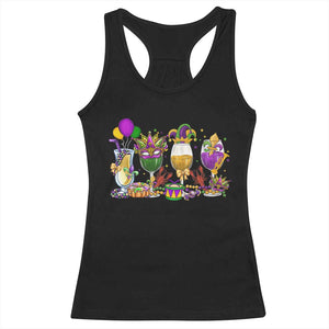 Mardi Gras Drinking Party Racerback Tank Top Fat Tuesday Wine Beads Carnival TS10 Black Print Your Wear