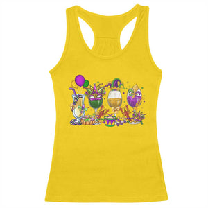 Mardi Gras Drinking Party Racerback Tank Top Fat Tuesday Wine Beads Carnival TS10 Daisy Print Your Wear