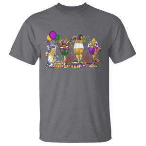 Mardi Gras Drinking Party T Shirt Fat Tuesday Wine Beads Carnival TS10 Charcoal Print Your Wear
