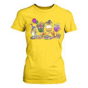 Mardi Gras Drinking Party T Shirt For Women Fat Tuesday Wine Beads Carnival TS10 Daisy Print Your Wear