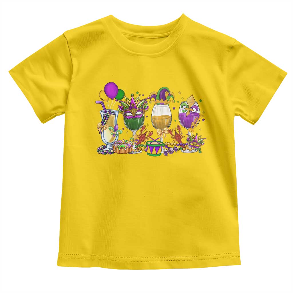 Mardi Gras Drinking Party Toddler T Shirt Fat Tuesday Wine Beads Carnival TS10 Daisy Print Your Wear