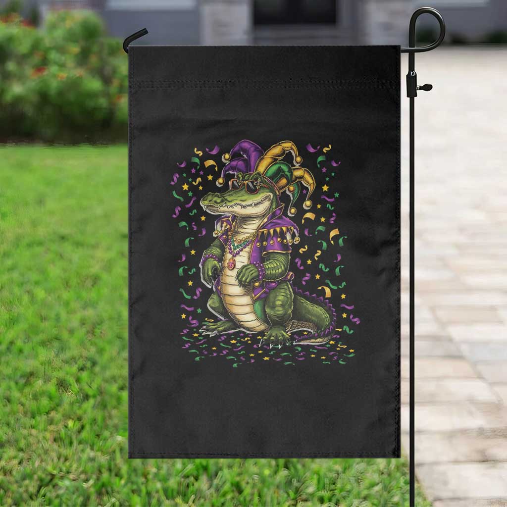 Mardigator Mardi Gras Garden Flag Alligator Louisiana New Orleans Party Custume Beads TS10 Print Your Wear